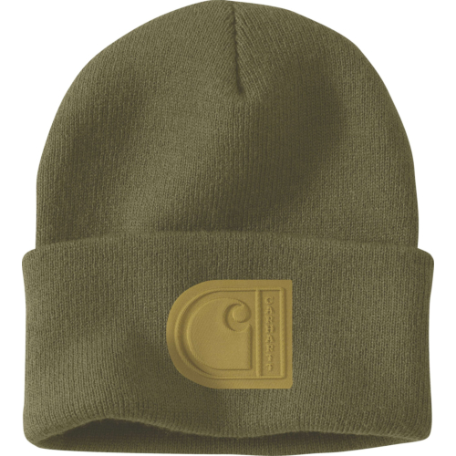 Knit Cuffed C Patch Beanie