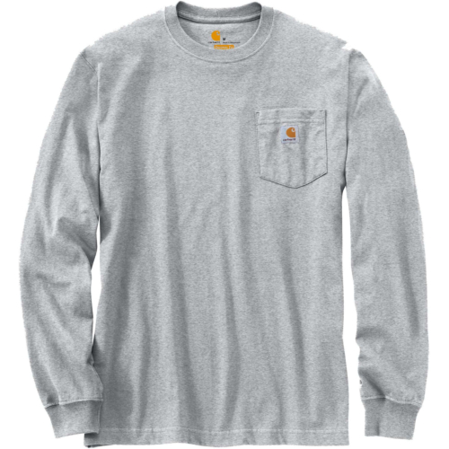Loose fit heavyweight long-sleeve pocket t-shirt