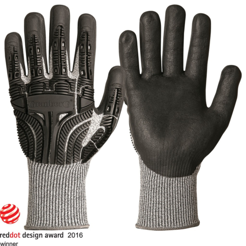 Cut Resistant Gloves with Impact Protection, 6 Pair