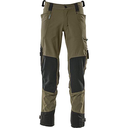 Trousers with kneepad pockets